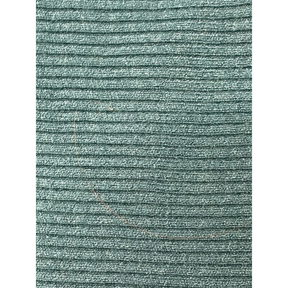 Carmen Marc Valvo Green Ribbed Batwing Knit Top with Zipper Detailing size M - Picture 4 of 9